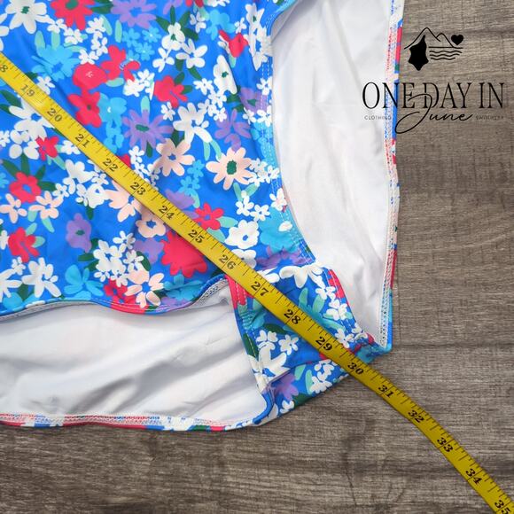 Adisputent Cage Back Floral One Piece Swimsuit Size XXL - Picture 5 of 6